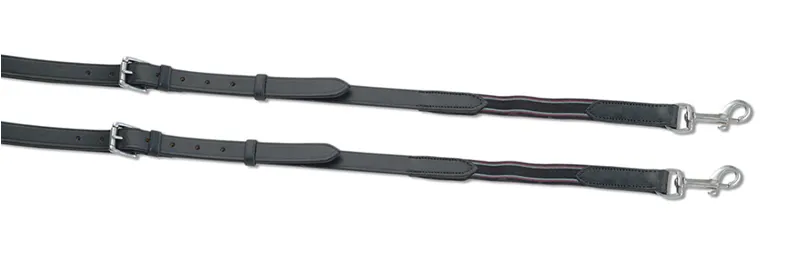 Velociti GARA Leather and Elastic Side Reins in Black