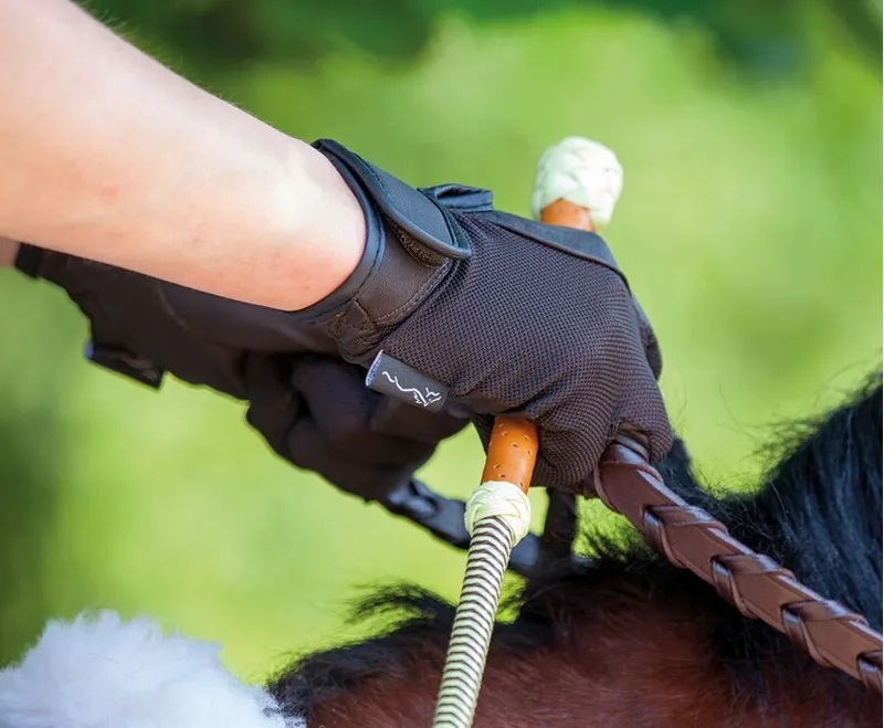 Shires Competition Gloves Mesh and Leather Effect Unisex
