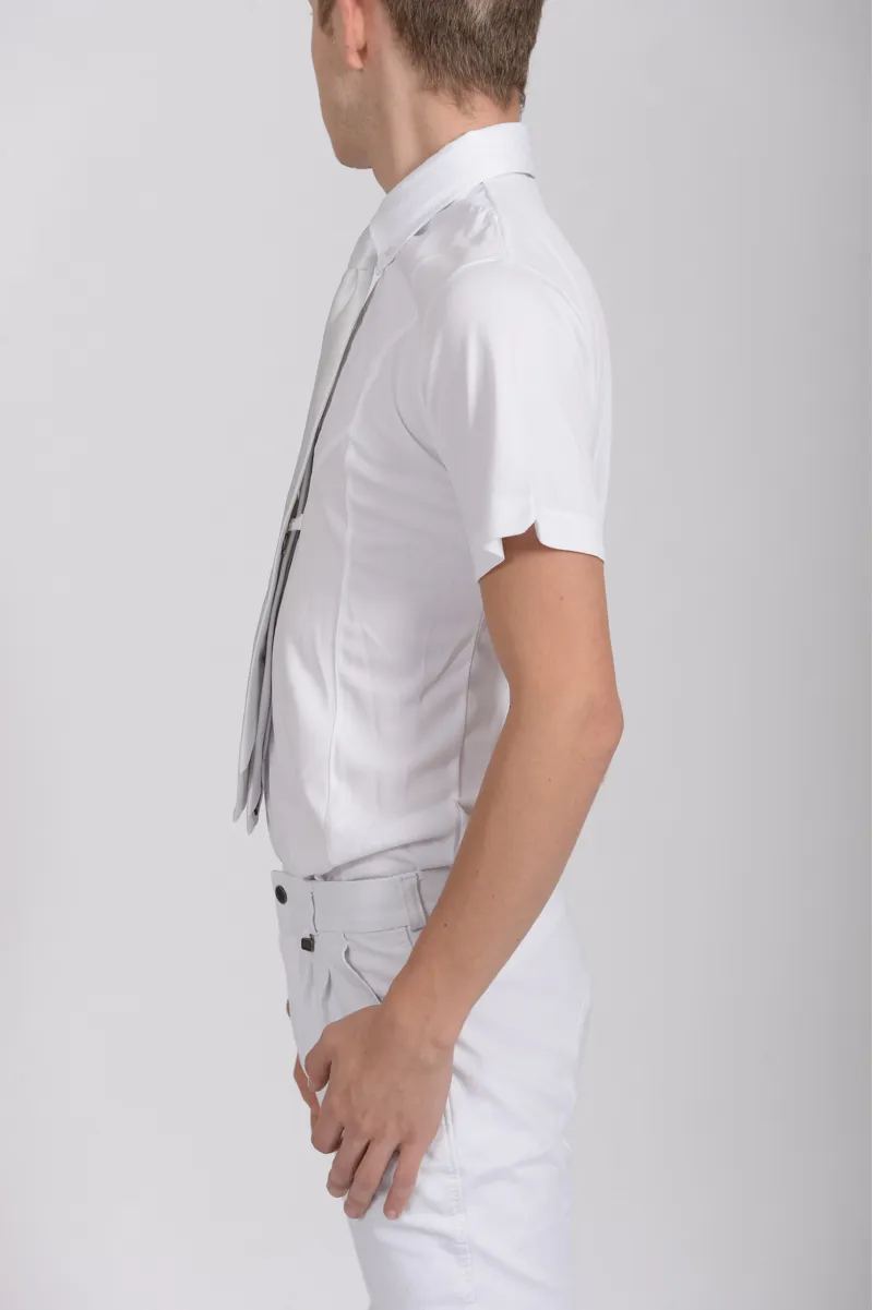 Shires Short Sleeve Show Shirt Mens in White-1