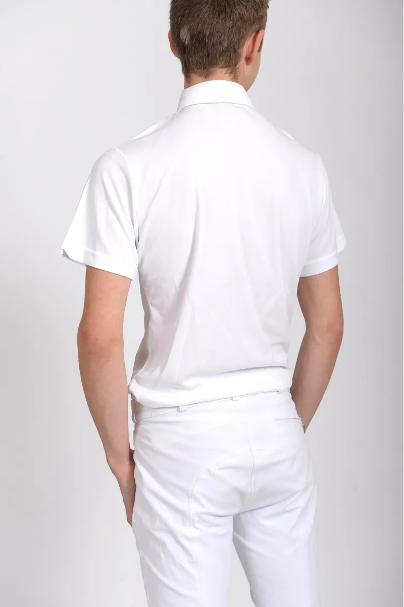 Shires Short Sleeve Show Shirt Mens in White-2