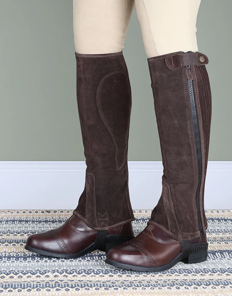 Moretta Suede Half Chaps Adults in Brown