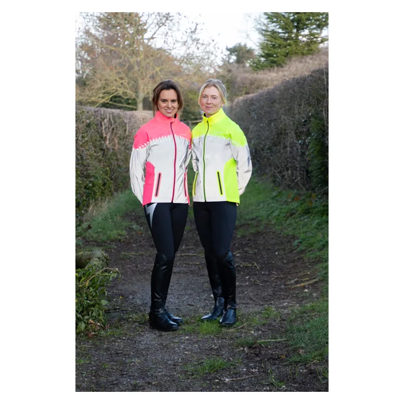 Hy Equestrian Silva Flash Reflective Jacket in Pink-1