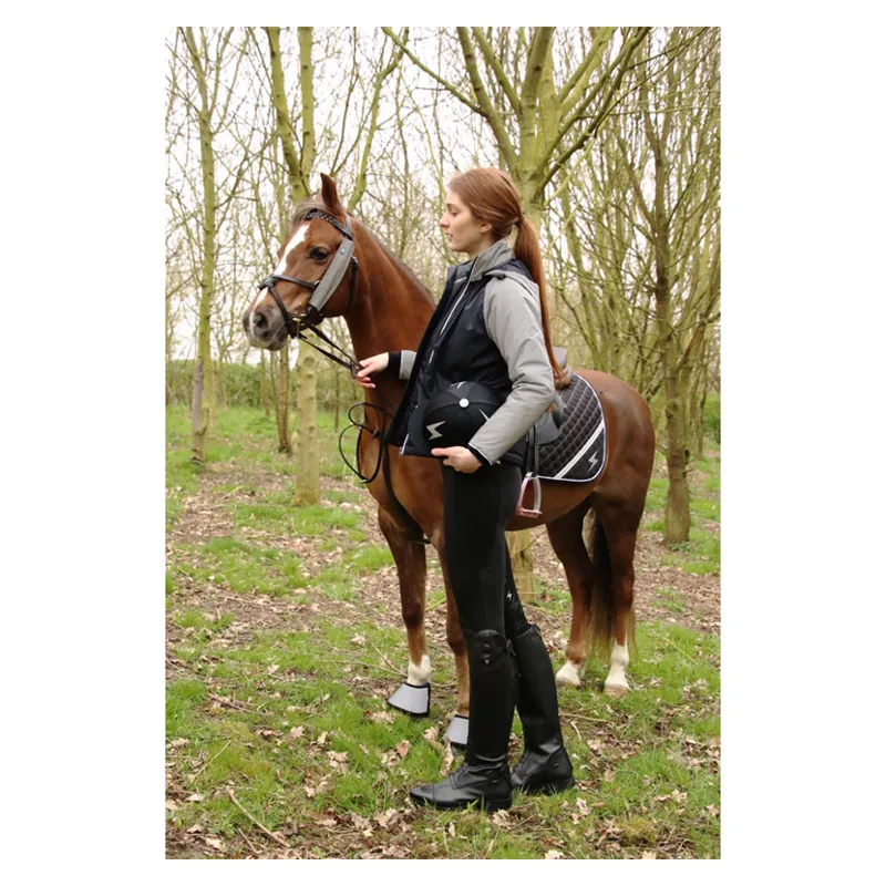 Hy Equestrian Silva Flash Saddle Pad in Black - WEB EXCLUSIVE-4