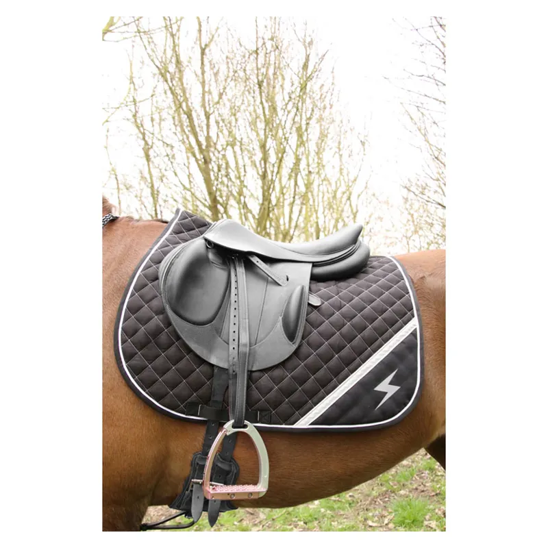 Hy Equestrian Silva Flash Saddle Pad in Black - WEB EXCLUSIVE-3