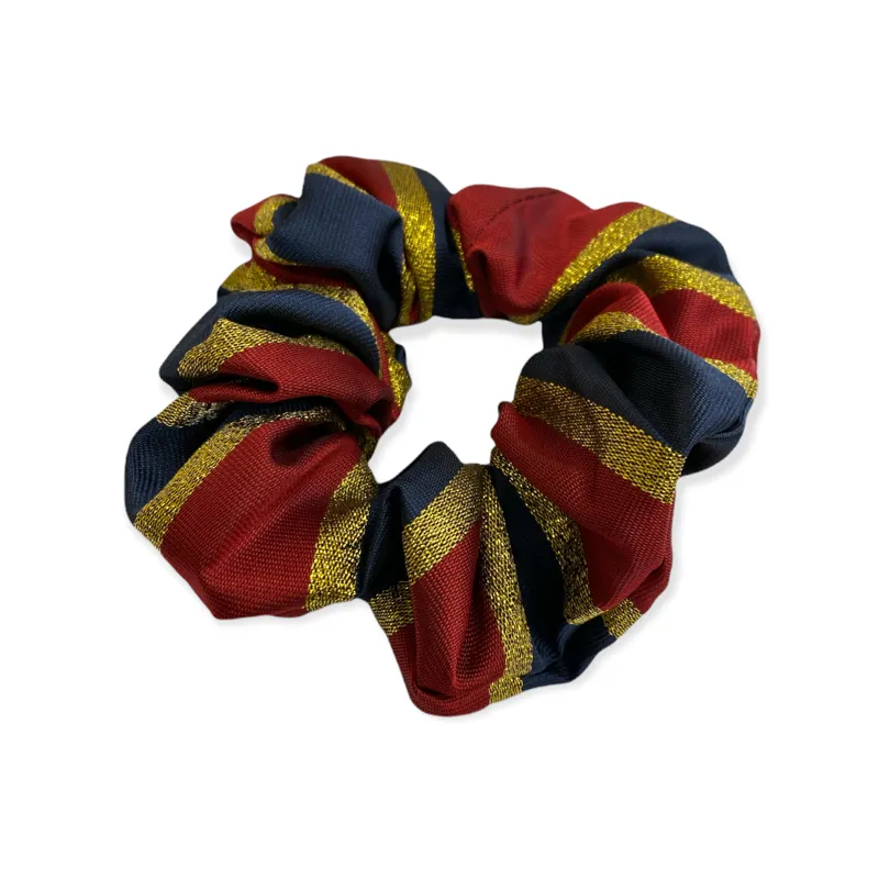 Equetech Lurex Stripe Hair Scrunchie in Navy/Red