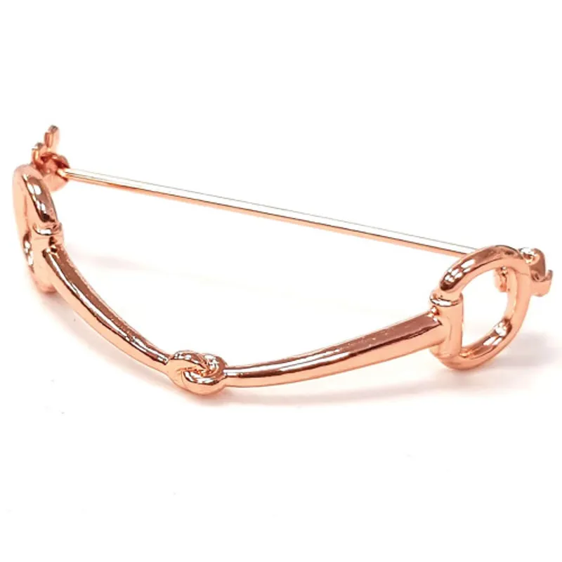 Equetech Snaffle Stock Pin in Rose Gold