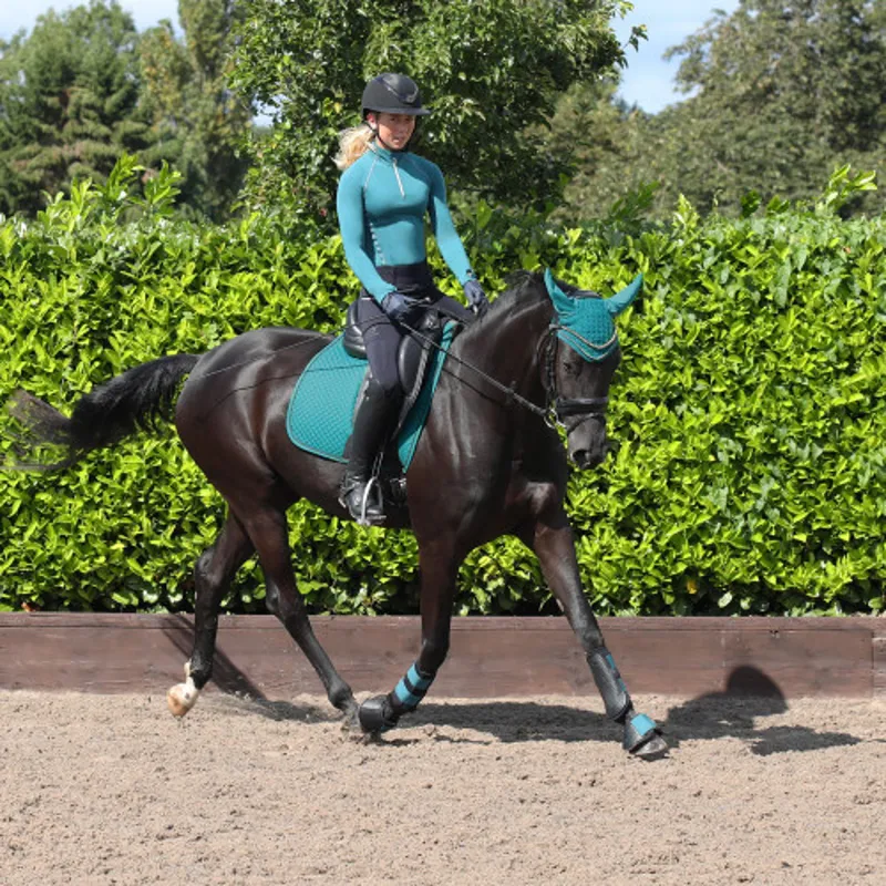 Hy Equestrian Sport Active Fly Veil in Alpine Green-1