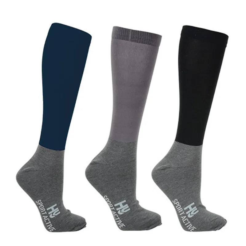 Hy Equestrian Sport Active Riding Socks in Midnight Navy
