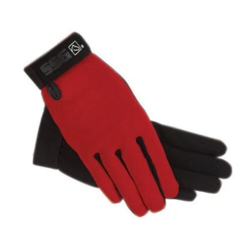 SSG All Weather Riding Gloves Adults in Red