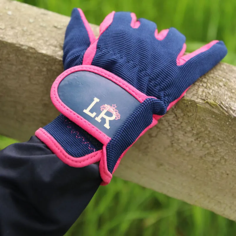 Little Rider Stacy Riding Gloves Kids in Navy/Pink - WEB EXCLUSIVE-2