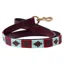 Benji and Flo Sublime Polo Dog Lead in Aqua/Fig - WEB EXCLUSIVE