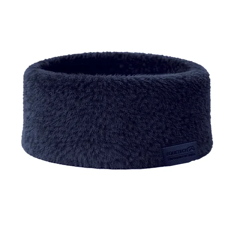 Equetech SupaSoft Luxe Faux Fur Headband in Navy