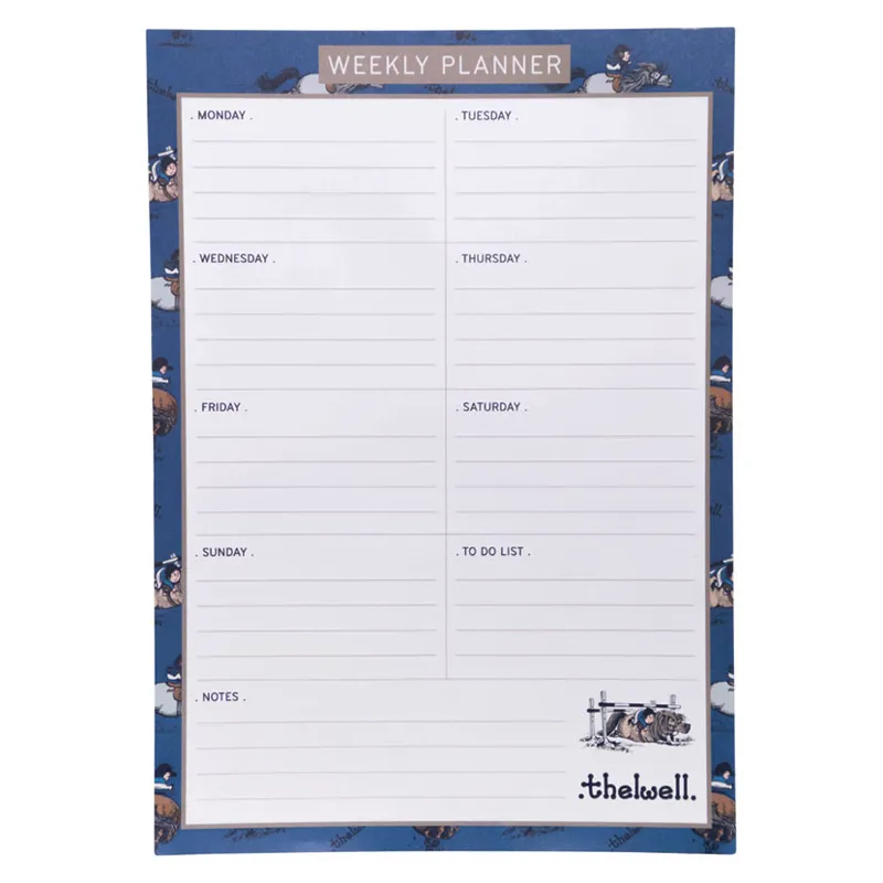 Hy Equestrian Thelwell A4 Weekly Planner in Blue - WEB EXCLUSIVE