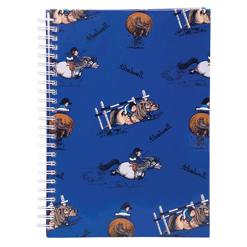 Hy Equestrian Thelwell Jumps Notebook in Blue - WEB EXCLUSIVE