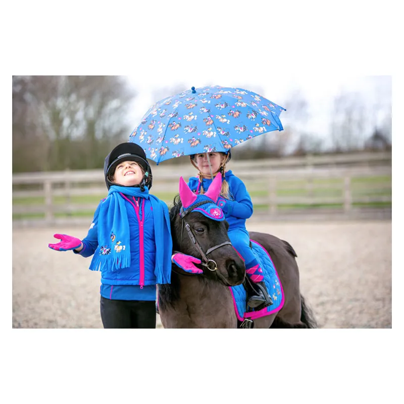 Hy Equestrian Thelwell Race Umbrella in Blue - WEB EXCLUSIVE-2