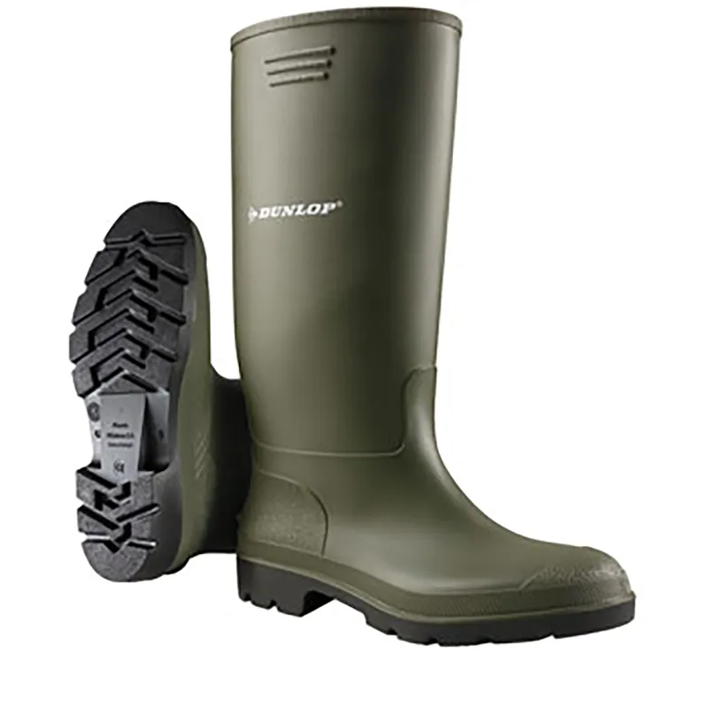 Dunlop Pricemastor Wellington Boots Adults in Green