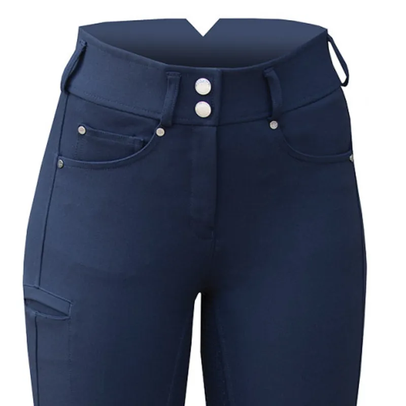 Equetech Ultimo Grip Breeches Ladies in Navy-3