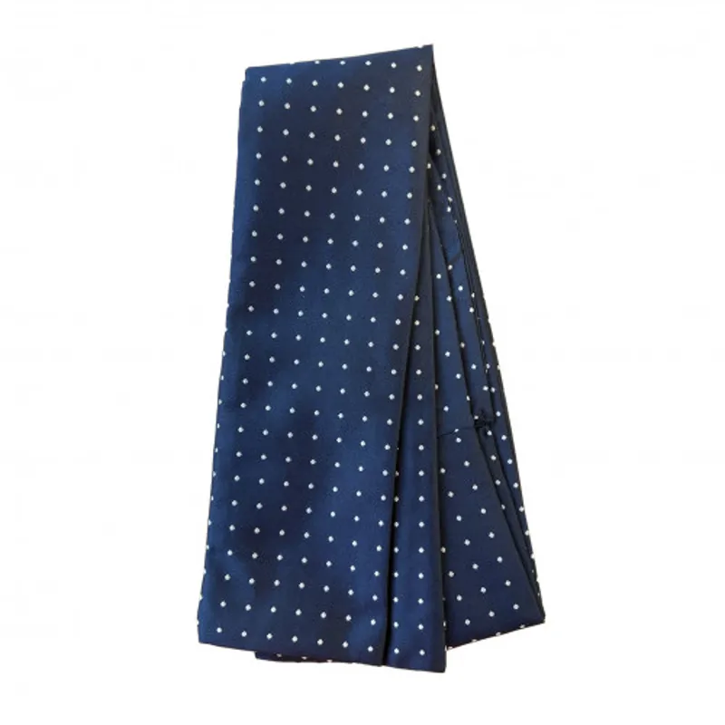 Equetech Jacquard Pin Spot Untied Stock in Navy/White-1