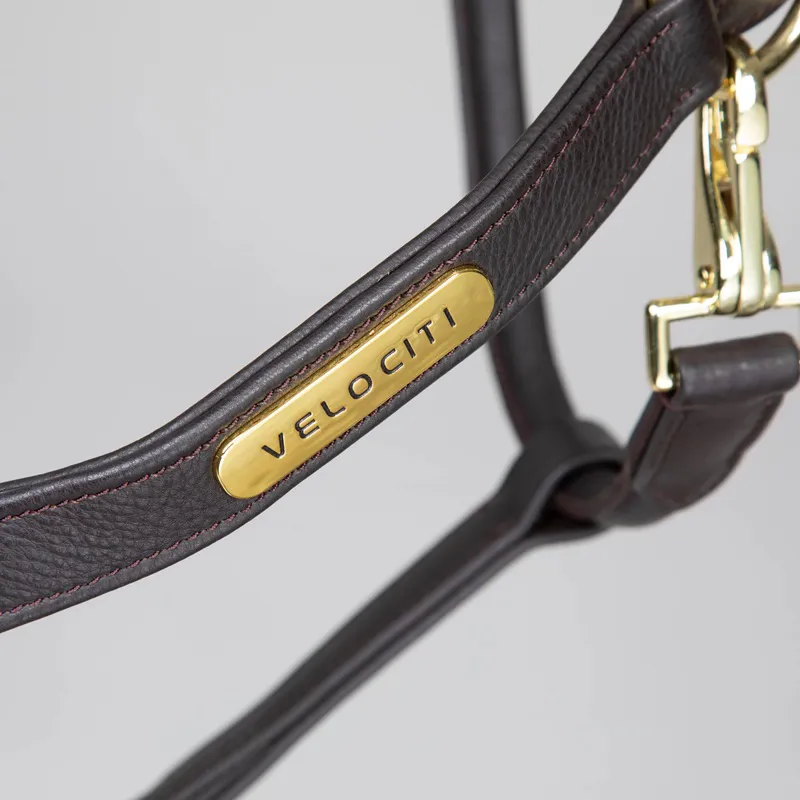 Velociti RAPIDA Comfort Leather Headcollar in Havana-1