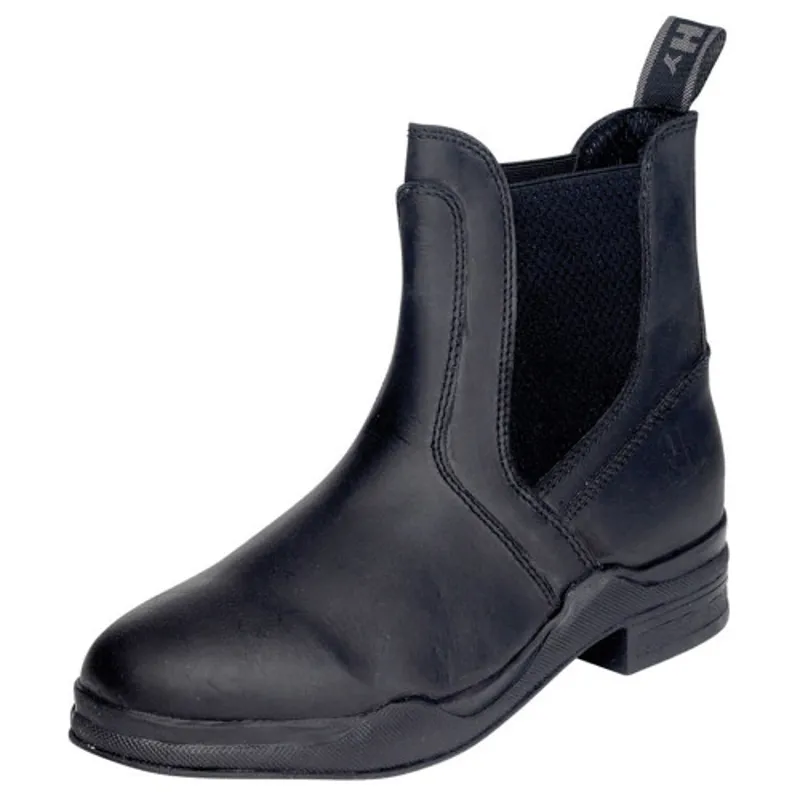 Hy Equestrian Wax Leather Jodhpur Boot in Black