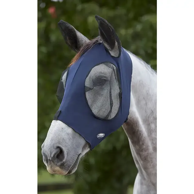 Weatherbeeta Deluxe Stretch Eye Saver with Ears in Navy and Black