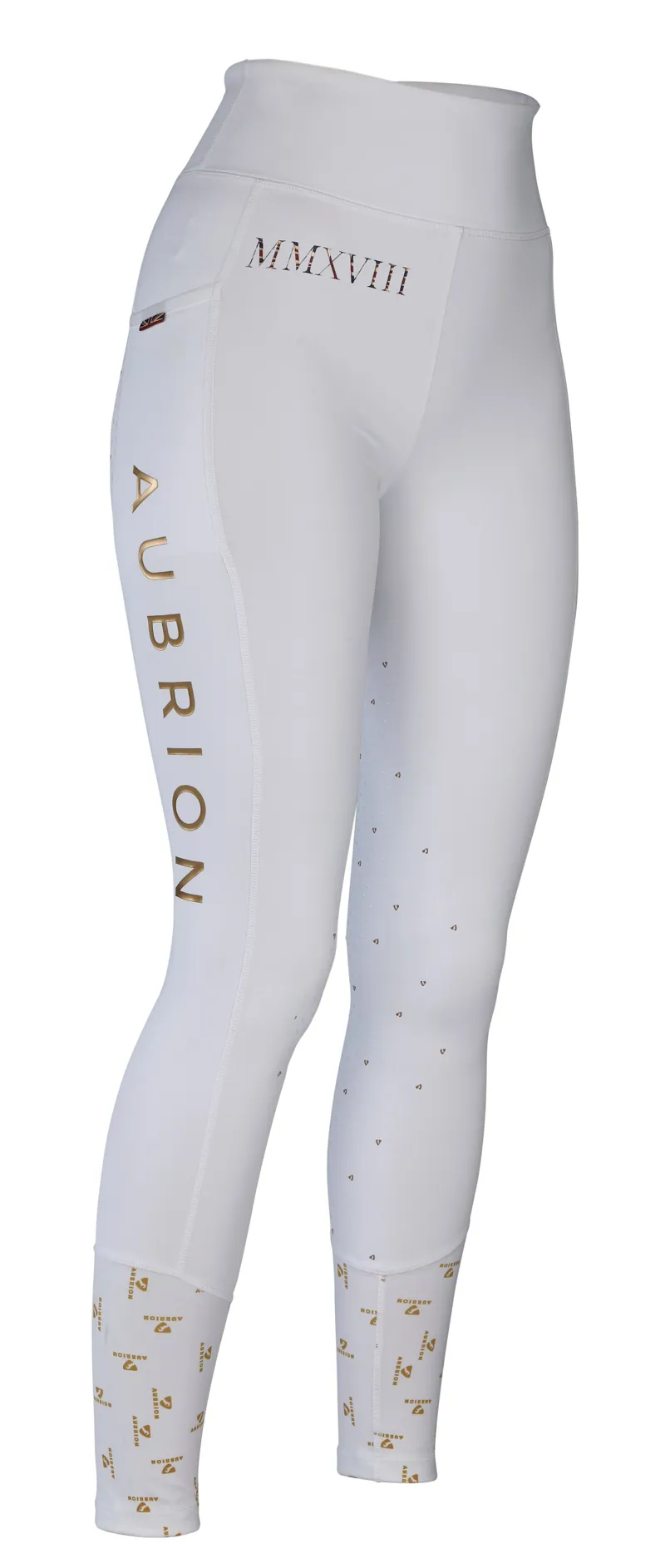 Shires Aubrion Team Riding Tights Ladies in White