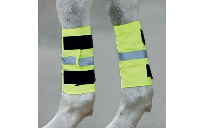 Bridleway Reflective Leg Wraps Yellow-2
