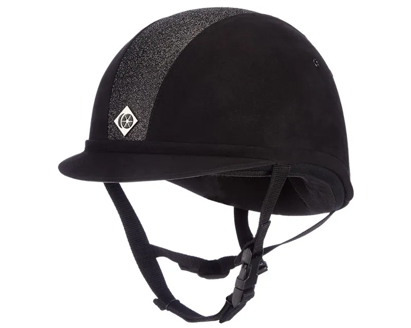 Charles Owen YR8 Riding Hat Sparkly in Black-1