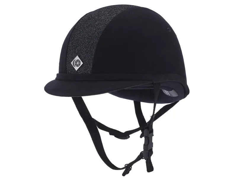 Charles Owen YR8 Riding Hat Sparkly in Navy-1
