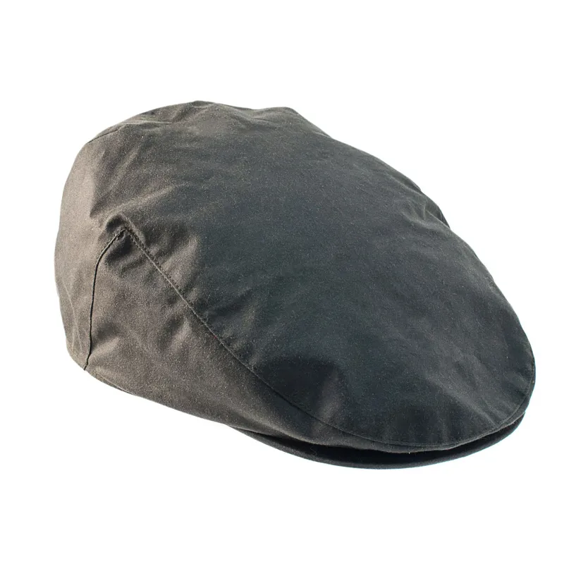 Heather Buchanan Wax Flat Cap in Olive